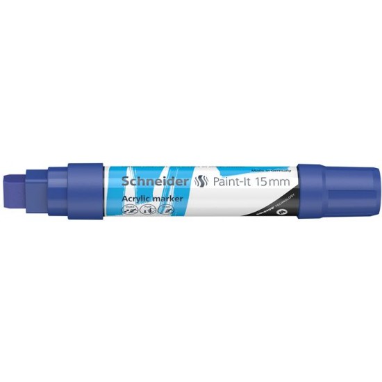 Akril marker, 15 mm, SCHNEIDER "Paint-It 330", kék