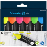 Szövegkiemelő készlet, 1-5 mm, SCHNEIDER "Job 150", 6 különböző szín Szövegkiemelő készlet, 1-5 mm, SCHNEIDER "Job 150", 6 különböző szín