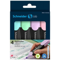 Szövegkiemelő készlet, 1-5 mm, SCHNEIDER "Job Pastel", 4 különböző pasztell szín Szövegkiemelő készlet, 1-5 mm, SCHNEIDER "Job Pastel", 4 különböző pasztell szín
