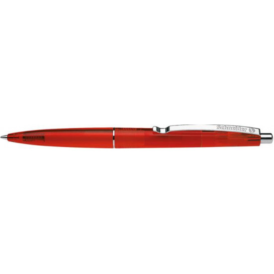 Golyóstoll, 0,5 mm, nyomógombos, SCHNEIDER "K20 Icy", piros