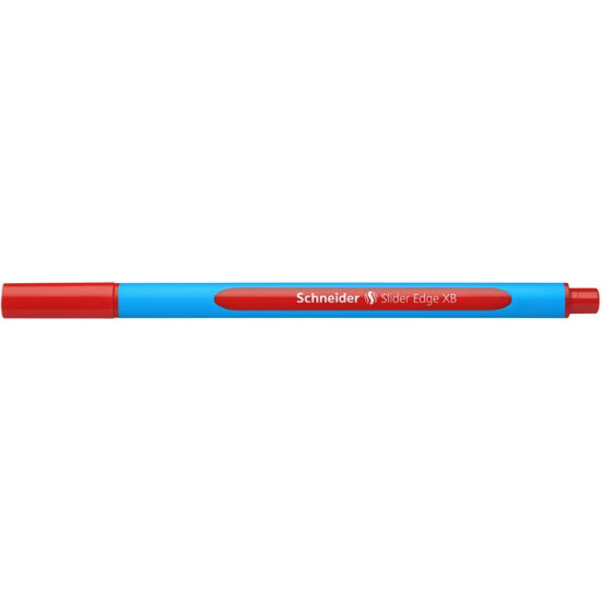Golyóstoll, 0,7 mm, kupakos, SCHNEIDER "Slider Edge XB", piros