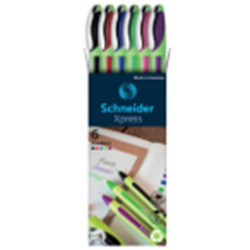 Tűfilc készlet, 0,8 mm, SCHNEIDER "Xpress", 6 különböző szín Tűfilc készlet, 0,8 mm, SCHNEIDER "Xpress", 6 különböző szín