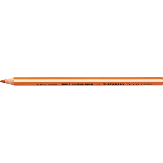 Színes ceruza, háromszögletű, vastag, STABILO "Trio", narancssárga