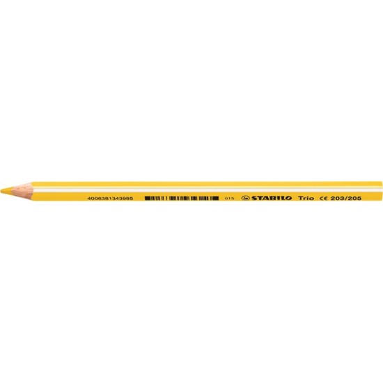 Színes ceruza, háromszögletű, vastag, STABILO "Trio", sárga