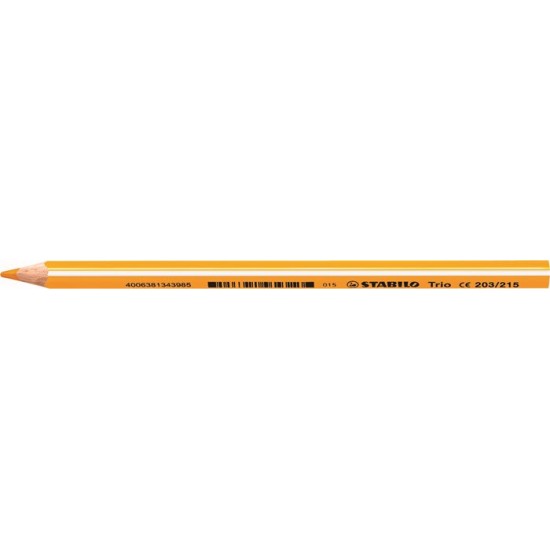 Színes ceruza, háromszögletű, vastag, STABILO "Trio", világos narancssárga