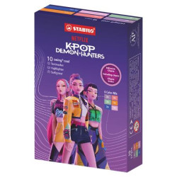 Szövegkiemelő készlet, 1-4 mm, STABILO "Swing Cool" " K-Pop démonvadászok", 6 különböző szín