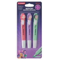 Szövegkiemelő készlet, 1-4 mm, STABILO "Swing Cool" "K-Pop démonvadászok", Huntrix