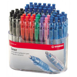 Golyóstoll display, 0,38 mm, nyomógombos, STABILO "Liner 308", vegyes Golyóstoll display, 0,38 mm, nyomógombos, STABILO "Liner 308", vegyes