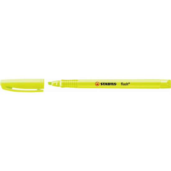 Szövegkiemelő, 1-3,5 mm, STABILO "Flash", sárga