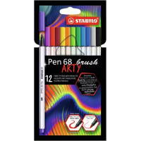 Ecsetirón készlet, STABILO "Pen 68 brush ARTY", 12 különböző szín Ecsetirón készlet, STABILO "Pen 68 brush ARTY", 12 különböző szín
