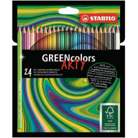 Színes ceruza készlet, hatszögletű, STABILO "GreenColors ARTY", 24 különböző szín Színes ceruza készlet, hatszögletű, STABILO "GreenColors ARTY", 24 különböző szín
