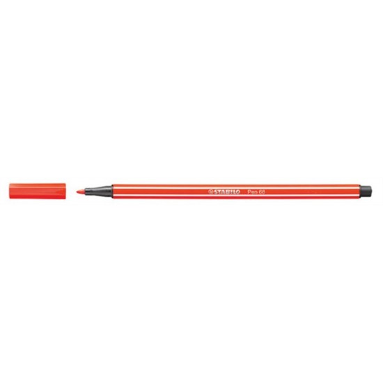 Rostirón, 1 mm, STABILO "Pen 68", világos piros