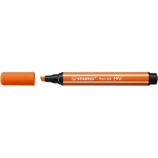 Rostirón, 1-5 mm, vágott hegy, STABILO "Pen 68 MAX", sötét narancssárga
