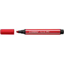 Rostirón, 1-5 mm, vágott hegy, STABILO "Pen 68 MAX", piros