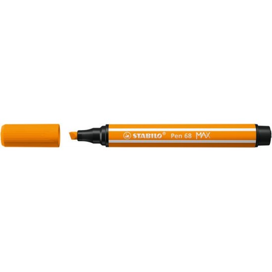 Rostirón, 1-5 mm, vágott hegy, STABILO "Pen 68 MAX", narancssárga