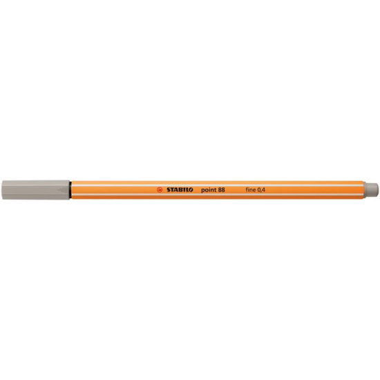 Tűfilc, 0,4 mm, STABILO "Point 88", melegszürke