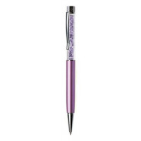 Golyóstoll, világoslila, felül világoslila SWAROVSKI® kristállyal töltve, 14 cm, ART CRYSTELLA®