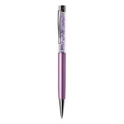 Golyóstoll, világoslila, felül világoslila SWAROVSKI® kristállyal töltve, 14 cm, ART CRYSTELLA®