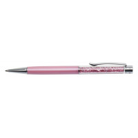 Golyóstoll, rózsaszín, felül rózsaszín SWAROVSKI® kristállyal töltve, 14 cm, ART CRYSTELLA®
