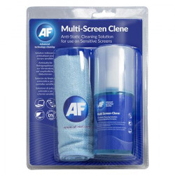 Tisztítófolyadék, képernyőhöz, mikroszálas nagy kendővel, pumpás, 200 ml, AF "Multi screen-clene" Tisztítófolyadék, képernyőhöz, mikroszálas nagy kendővel, pumpás, 200 ml, AF "Multi screen-clene"