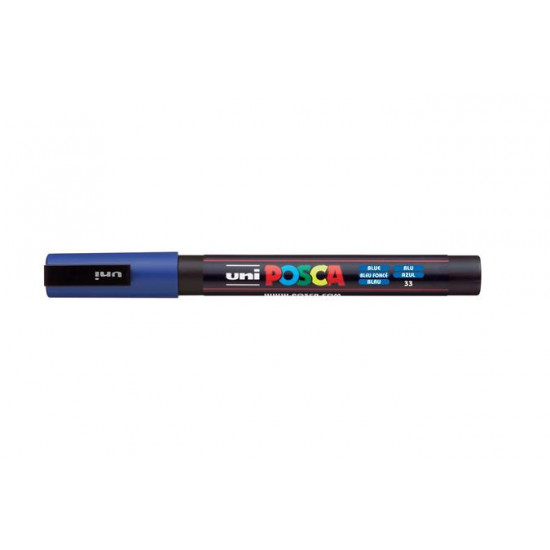 Dekormarker, 0,9-1,3 mm, UNI "Posca PC-3M", kék