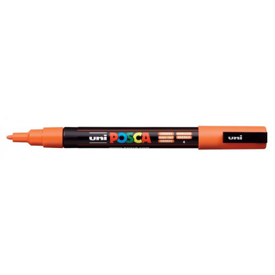 Dekormarker, 0,9-1,3 mm, UNI "Posca PC-3M", narancssárga