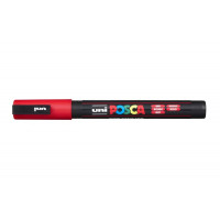 Dekormarker, 0,9-1,3 mm, UNI "Posca PC-3M", piros