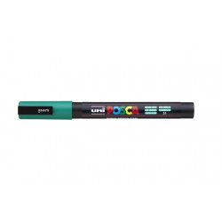 Dekormarker, 0,9-1,3 mm, UNI "Posca PC-3M", smaragdzöld