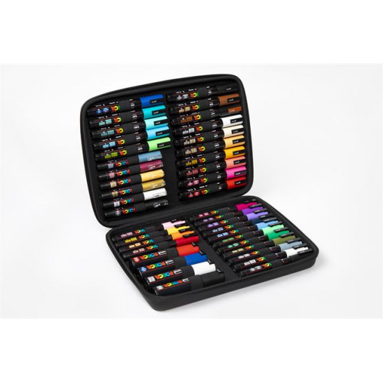 Dekormarker-készlet, táskában, UNI "Posca", 40 darabos