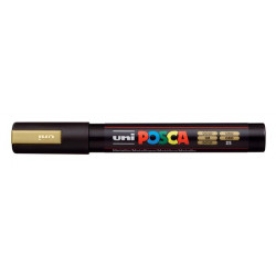 Dekormarker, 1,8-2,5 mm, UNI "Posca PC-5M", arany