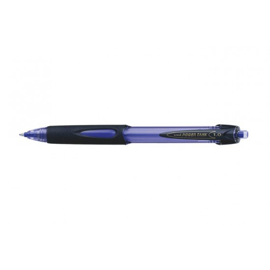 Golyóstoll, 0,4 mm, nyomógombos, UNI "SN-220 Powertank", kék