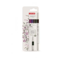 Tűfilc készlet, 0,4 mm, UNI "Emott Vintage", 5 különböző szín