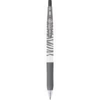 Zseléstoll, 0,33 mm, nyomógombos, csíkos test, ZEBRA "Sarasa Clip Pastel", pasztellfekete
