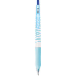 Zseléstoll, 0,33 mm, nyomógombos, csíkos test, ZEBRA "Sarasa Clip Pastel", pasztellkék