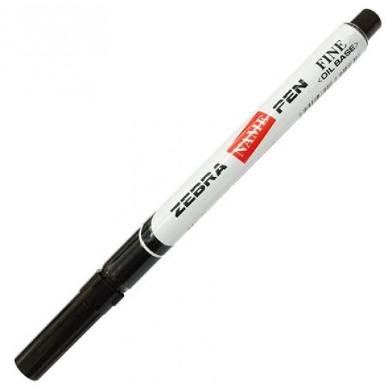Alkoholos marker, 1,5 mm, kúpos, ZEBRA "Name Pen Fine", fekete