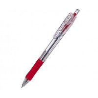 Golyóstoll, 0,21 mm, nyomógombos, ZEBRA "Tapli Clip ECO", piros Golyóstoll, 0,21 mm, nyomógombos, ZEBRA "Tapli Clip ECO", piros