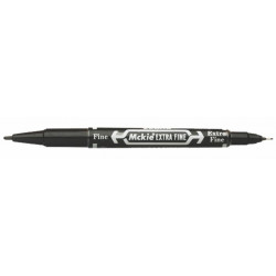 Alkoholos marker, 0,5/1,0 mm, kétvégű, ZEBRA "Mckie Extra Fine", fekete Alkoholos marker, 0,5/1,0 mm, kétvégű, ZEBRA "Mckie Extra Fine", fekete