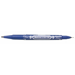 Alkoholos marker, 0,5/1,0 mm, kétvégű, ZEBRA "Mckie Extra Fine", kék Alkoholos marker, 0,5/1,0 mm, kétvégű, ZEBRA "Mckie Extra Fine", kék