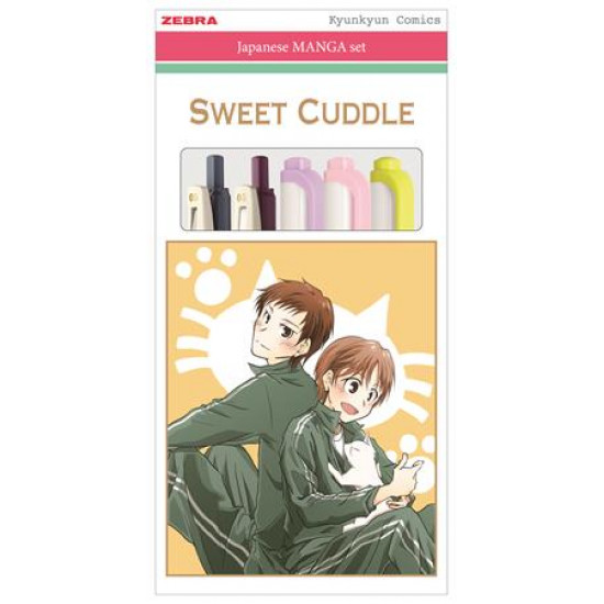 Írószer készlet, ZEBRA "Maga Set, Sweet cuddle", 5 darabos