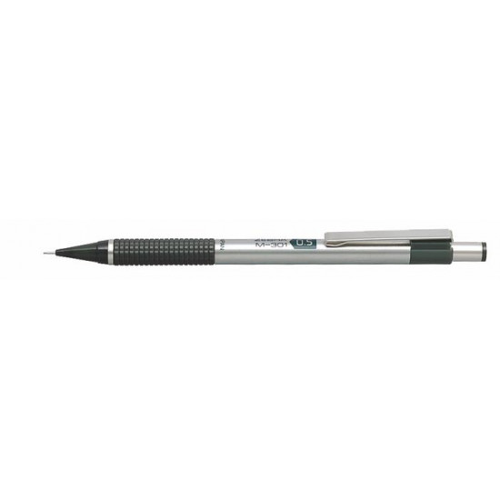 Nyomósirón, 0,5 mm, rozsdamentes acél, fekete test, ZEBRA "M-301"