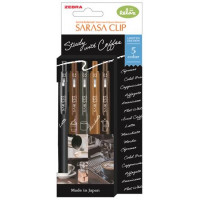 Zseléstoll, 0,33 mm, nyomógombos, ZEBRA "Sarasa Clip Coffee", 5 különböző szín Zseléstoll, 0,33 mm, nyomógombos, ZEBRA "Sarasa Clip Coffee", 5 különböző szín