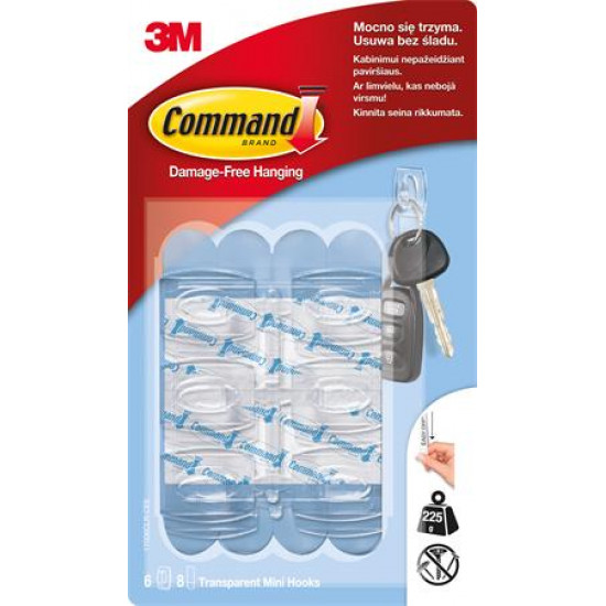 Mini műanyag akasztó, 3M "Command"