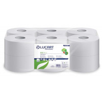Toalettpapír, 2 rétegű, 120 m, 19 cm átmérő, LUCART, "Eco", fehér Toalettpapír, 2 rétegű, 120 m, 19 cm átmérő, LUCART, "Eco", fehér