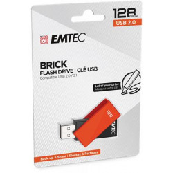 Pendrive, 128GB, USB 2.0, EMTEC "C350 Brick", narancssárga Pendrive, 128GB, USB 2.0, EMTEC "C350 Brick", narancssárga