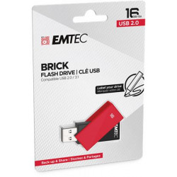 Pendrive, 16GB, USB 2.0, EMTEC "C350 Brick", piros Pendrive, 16GB, USB 2.0, EMTEC "C350 Brick", piros