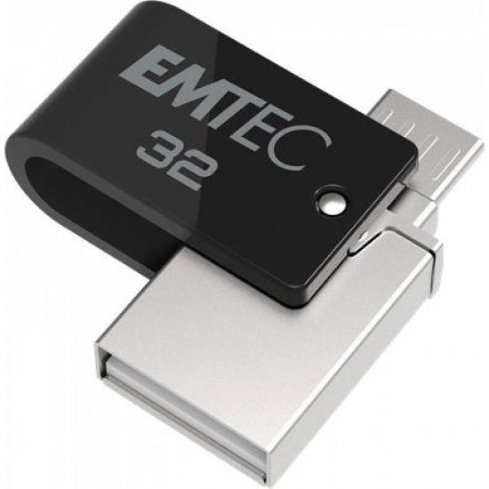 Pendrive, 32GB, USB 2.0, USB-A/microUSB, EMTEC "T260B Mobile&Go"