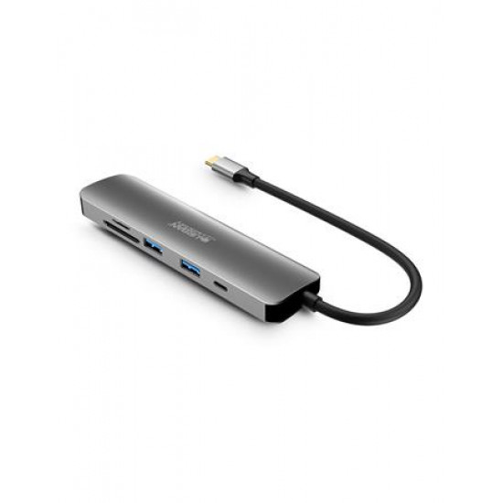 USB elosztó-HUB, USB-C/USB 3.0/HDMI/SD/mSD, URBAN FACTORY