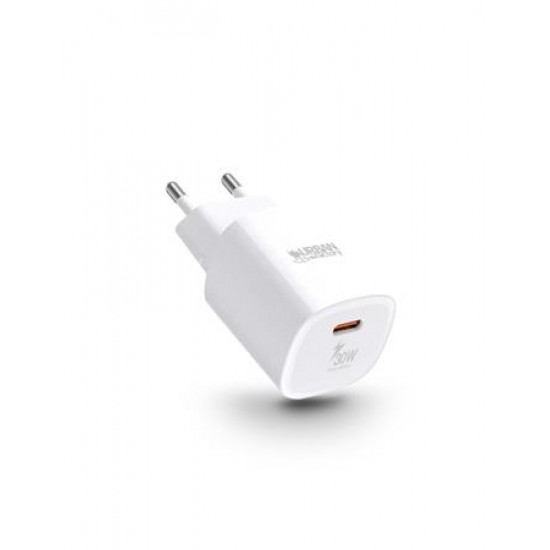 Hálózati töltő, 1xUSB-C (PD), 30W, URBAN FACTORY