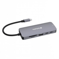 USB elosztó-HUB, 2xUSB-C/1xHDMI/3xUSB-A/RJ45/SD/mSD, VERBATIM USB elosztó-HUB, 2xUSB-C/1xHDMI/3xUSB-A/RJ45/SD/mSD, VERBATIM