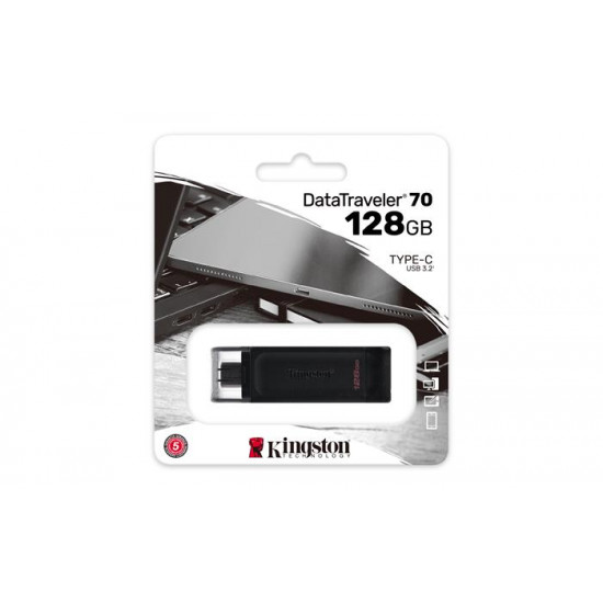 Pendrive, 128GB, 80 USB-C, KINGSTON "DataTraveler 70"